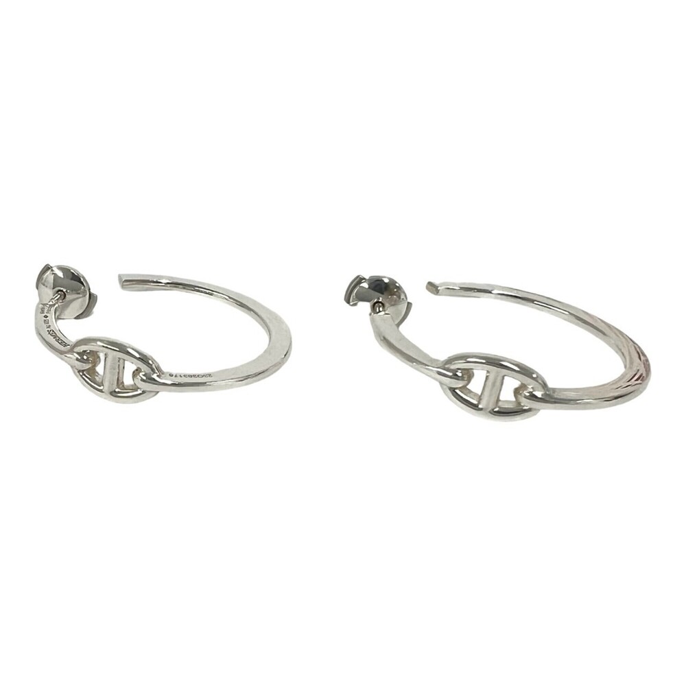 HERMES Chaine d'Ancre Hoop Earrings, Sterling Silver 925, Accessory, Item No....